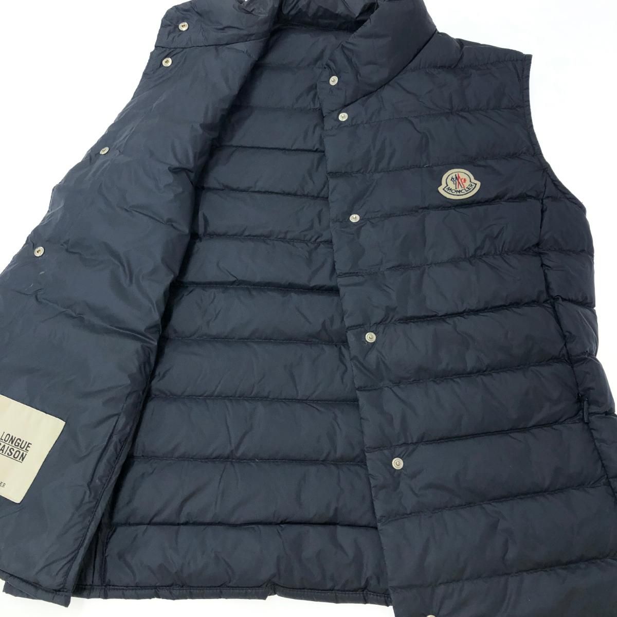 MONCLER ネイビー ダウンベスト 収納袋付き MONCLER ダウンベスト 青