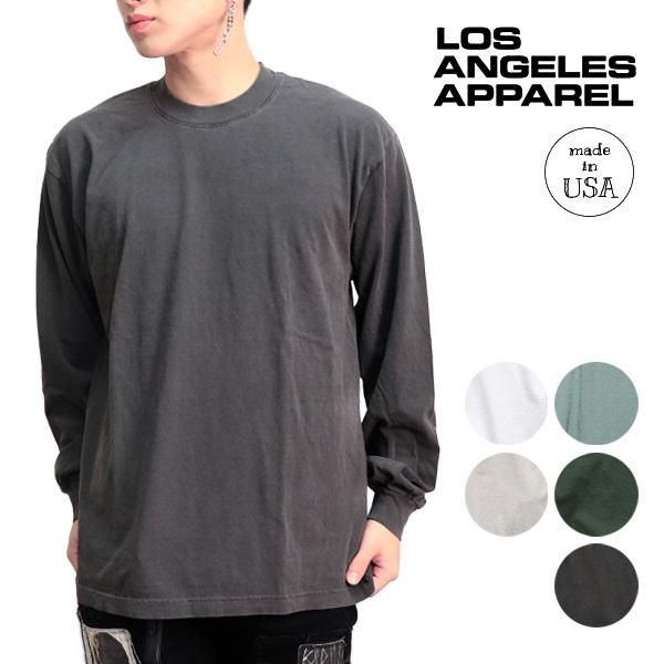 ロサンゼルスアパレル【Los Angeles Apparel】6.5oz Long Sleeve Garment Dye Crew Neck T- Shirt ロンT 長袖 ロスアパ ユニセックス メルカリ