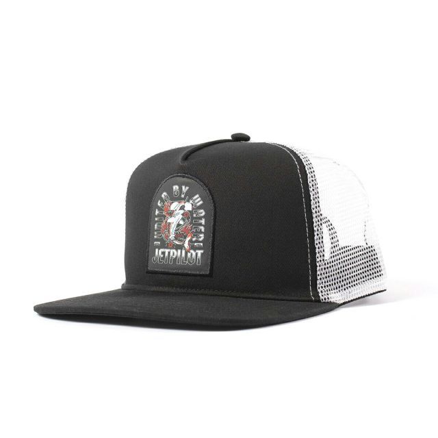 【JETPILOT/ジェットパイロット】W23801 SHARK FLASH TRUCKER Black キャップ 帽子 メンズ