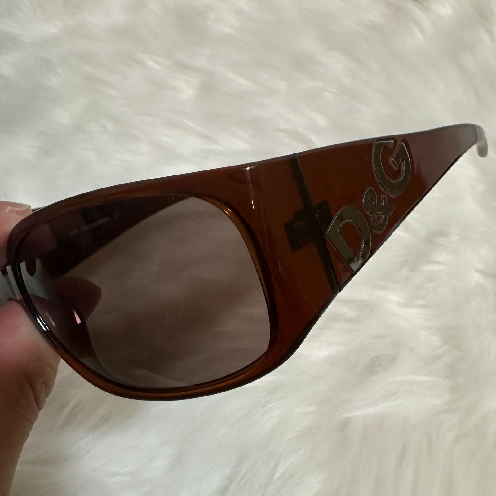 値下げ！美品！ DOLCE & GABBANA  サングラス  ケース付き 美品】DOLCE&GABBANA ドルガバ サングラス D&G ケース付き 茶