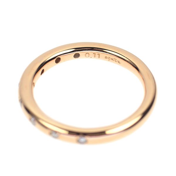 ◇美品◇agete K18 0.11 ダイヤモンド リング 11号 アガット K18PG ダイヤモンド リング 0.11ct - メルカリ