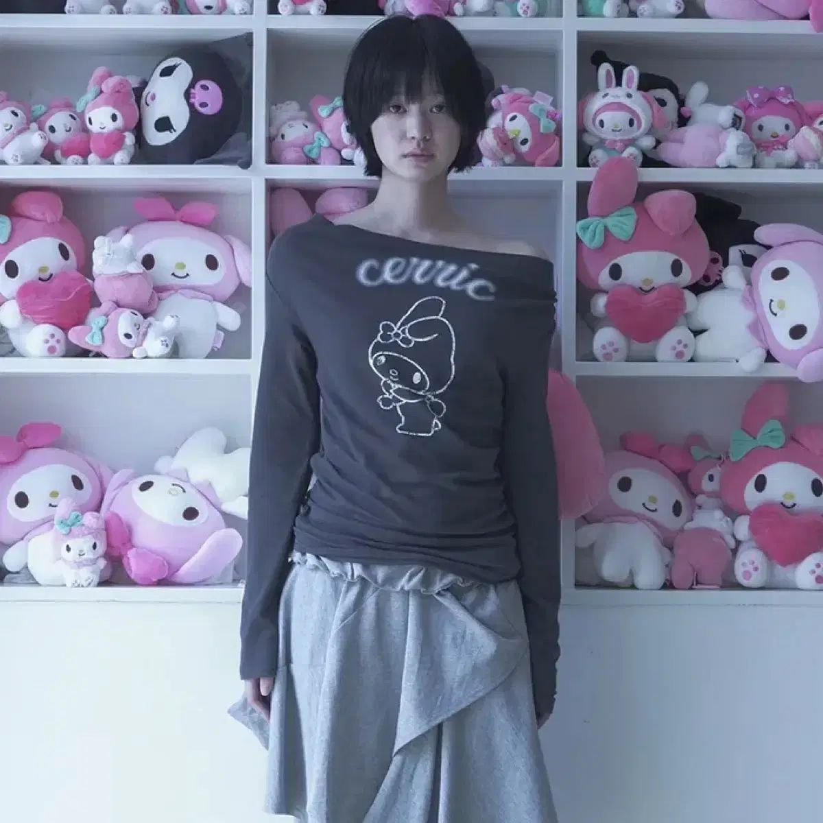 セリック My Melody マイメロディ Uネック チャコール