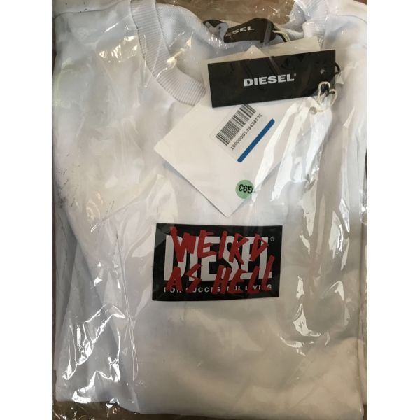ディーゼルDIESEL スウェット L A00454-0BAZC トレーナー ホワイト  
