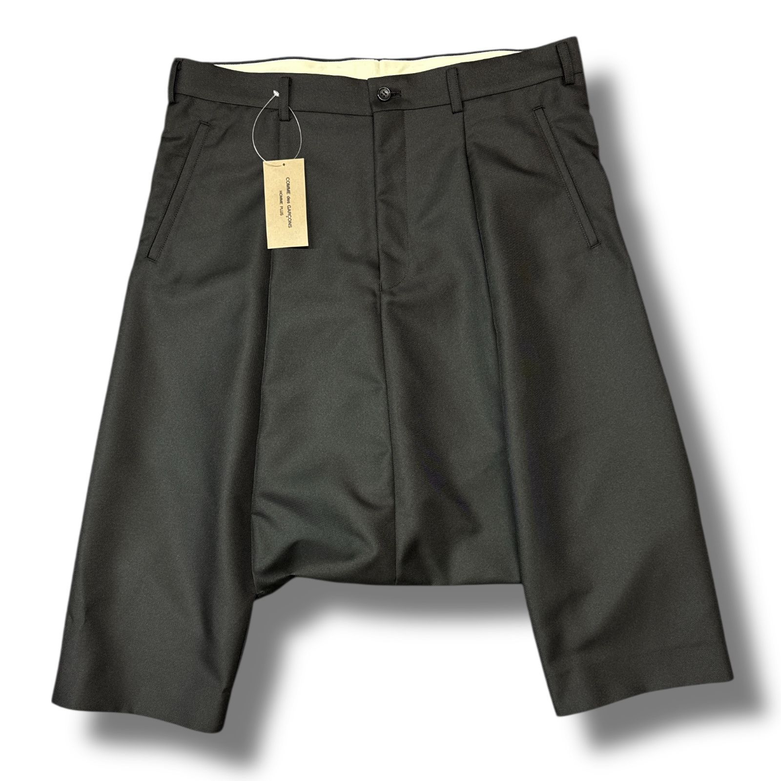 参考上代61600円 COMME des GARCONS HOMME PLUS 25SS polyester twill sarouel pants ポリエステルツイルサルエルパンツ コムデギャルソンオムプリュス PO-P038 ブラック M 98745A3