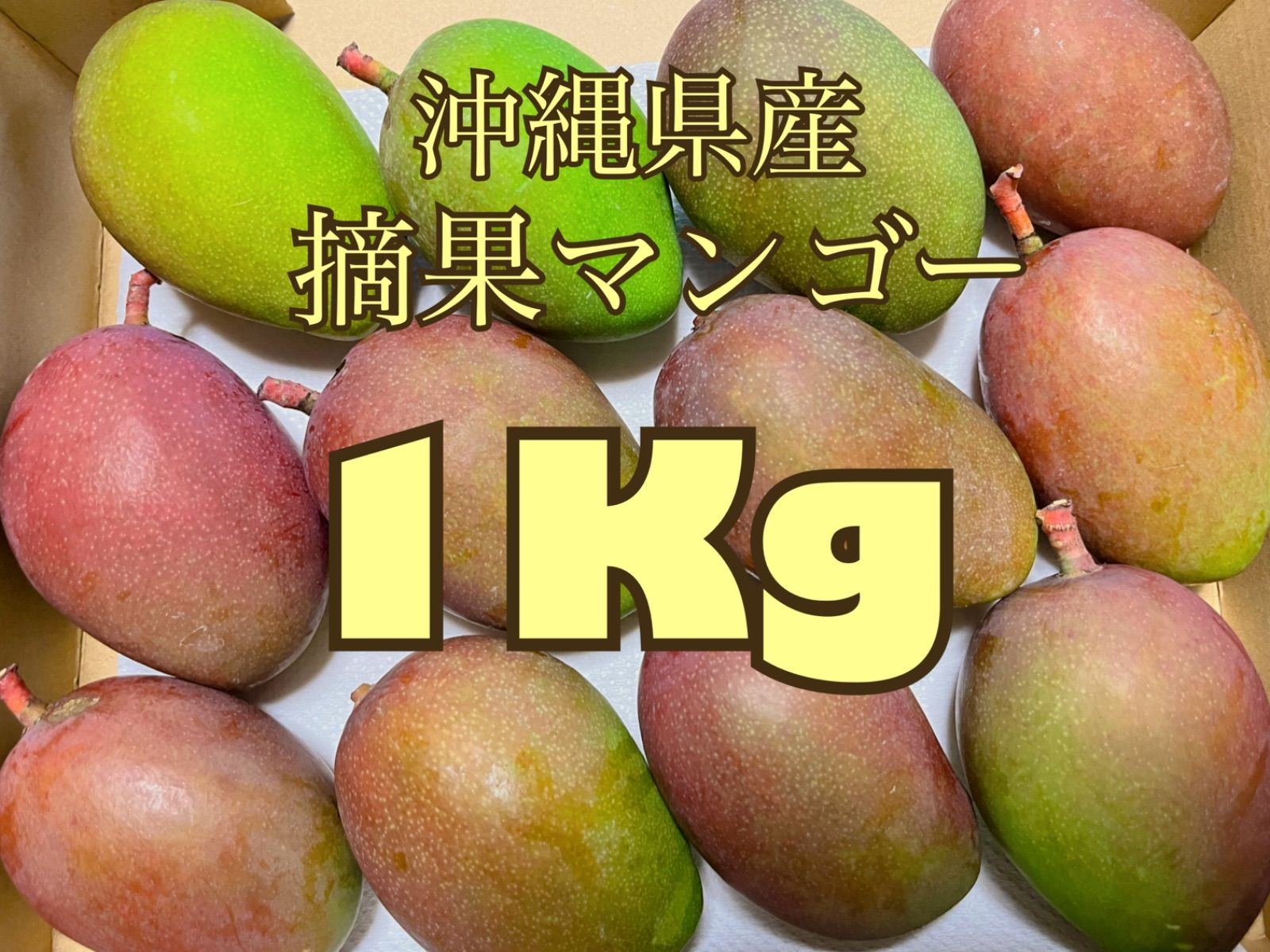 海外限定 沖縄県産 摘果マンゴー 青マンゴー グリーンマンゴー1kg