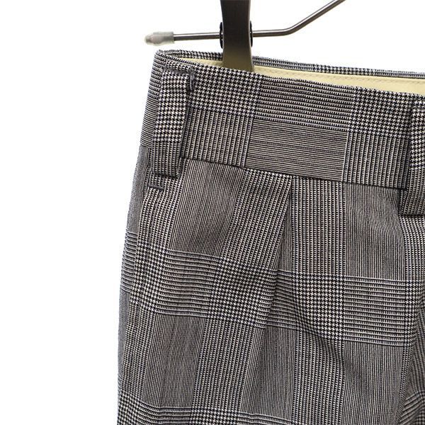 ジェイプレス ウール チェック スラックスパンツ 79 グレー J