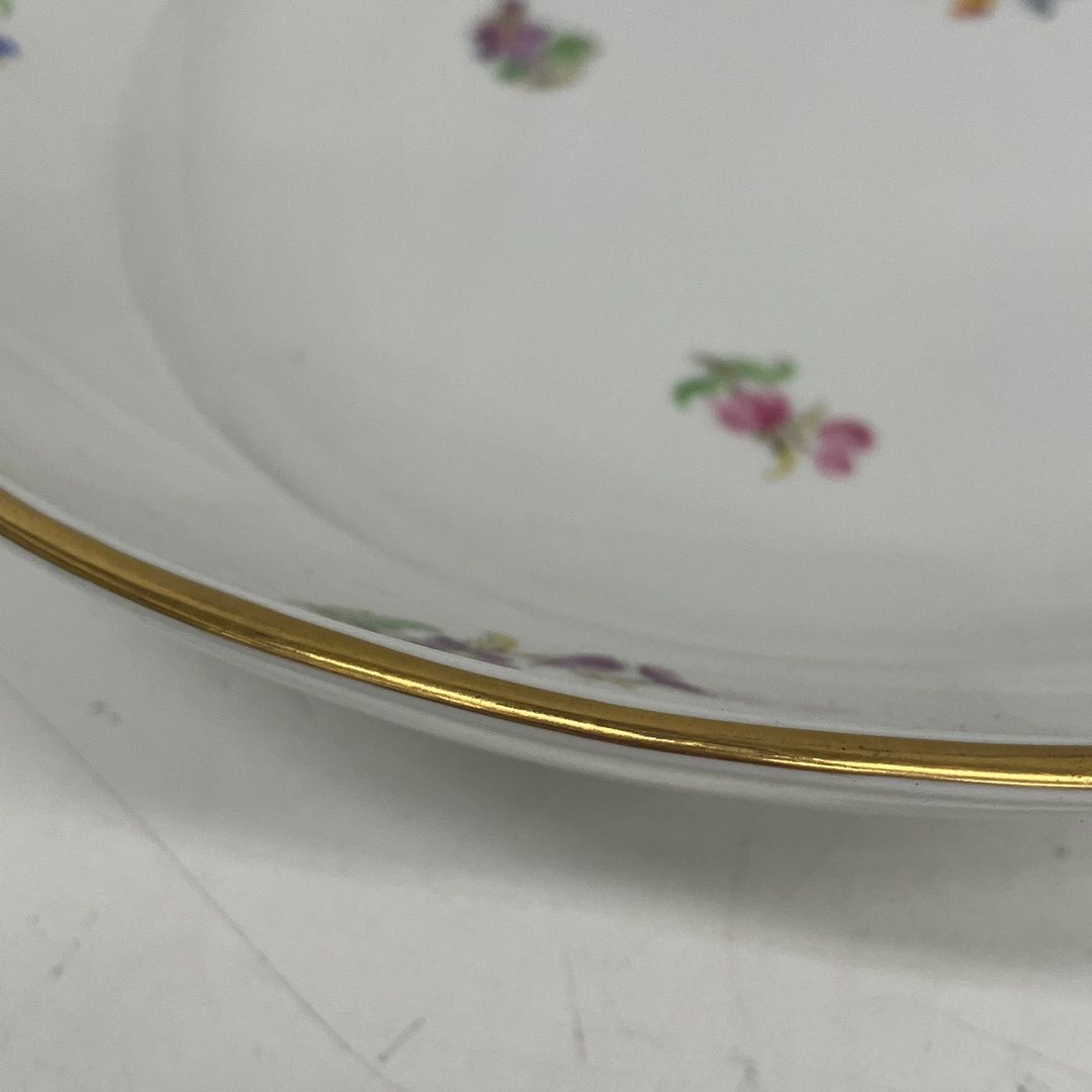 キッチン・食器 Meissen 散らし小花 大皿 マイセン 西洋食器 ドイツ