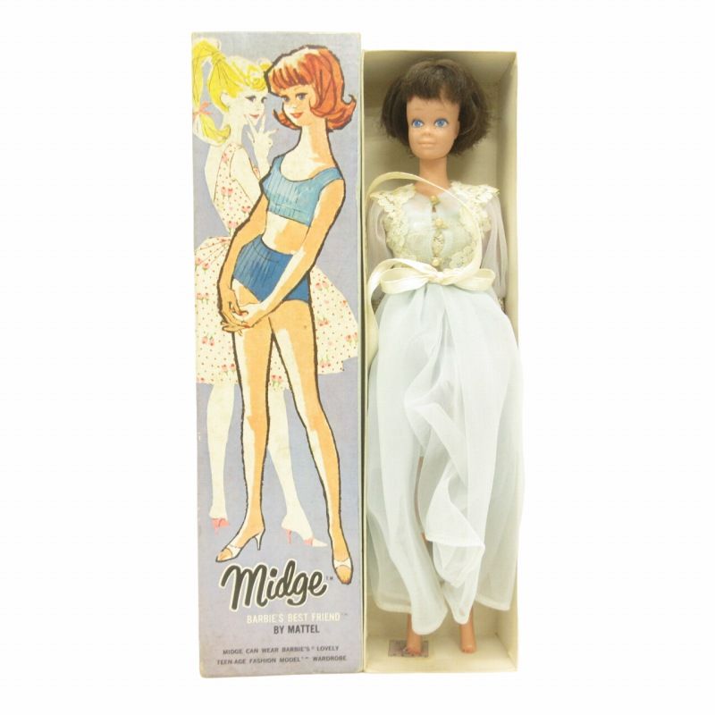 60s midge ミッジ ヴィンテージ バービー人形 barbie doll ドール フィギュア マテル社 青 ブルー 993