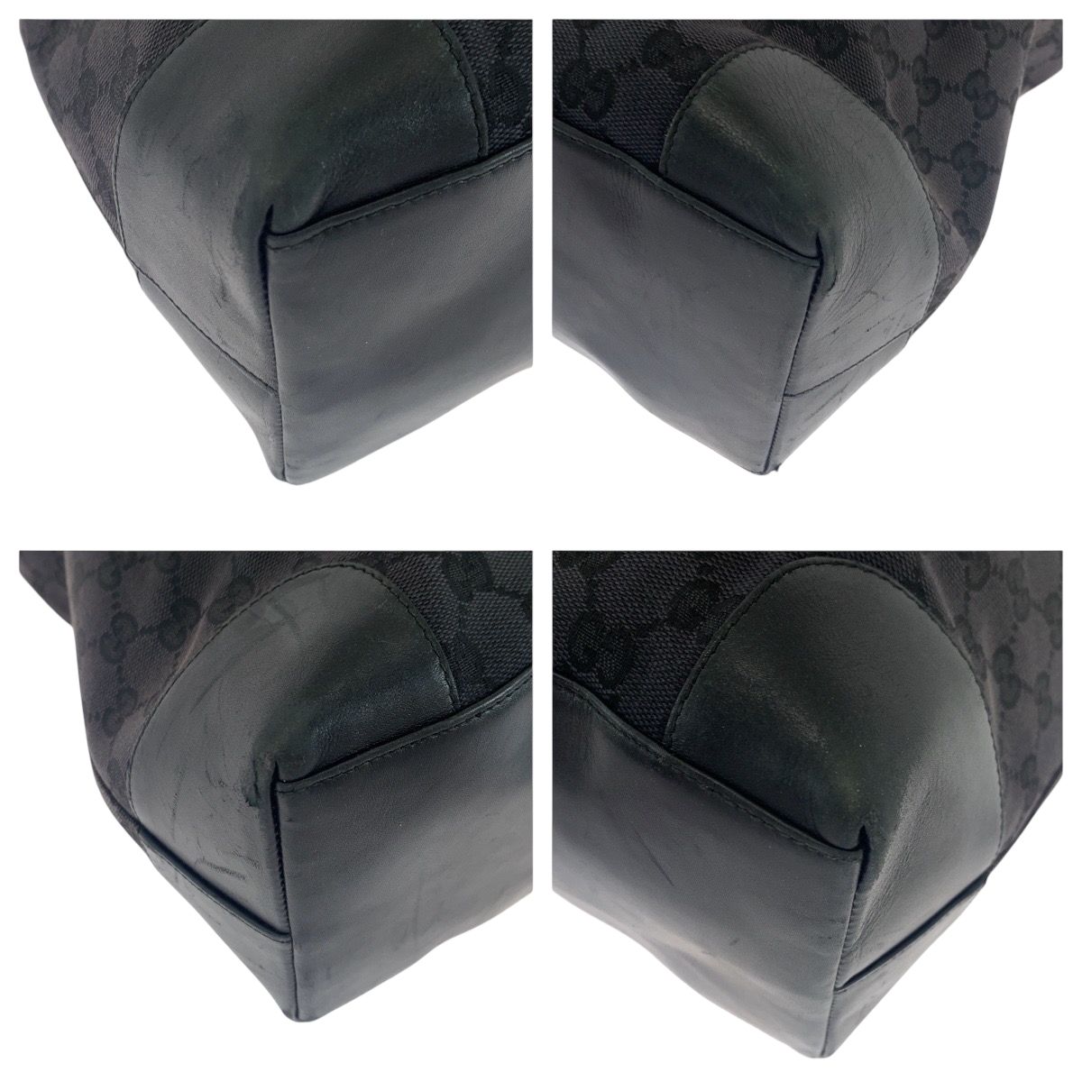 GUCCI グッチ ブラック 黒 シルバー金具 GGキャンバス 002 1141 トート  