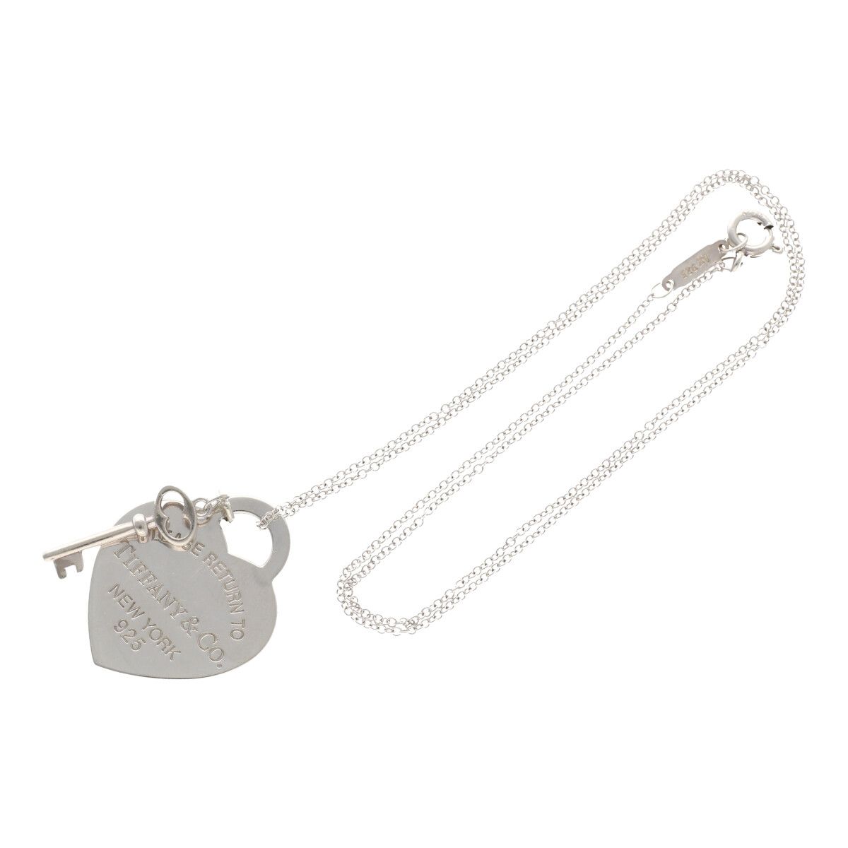 ティファニー ペンダントトップ ハートキー SV 中古（中古】Tiffany  