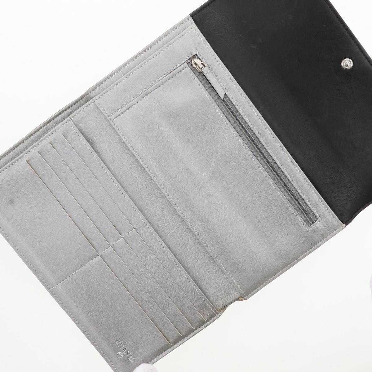 CHANEL （シャネル） カメリア ロング ウォレット 三つ折り長財布 財布