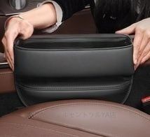 BMW レザー センター隙間 サイド収納ボックス シートサイドポケット 左右2個 シートポケット コンソール カップホルダー ブラック