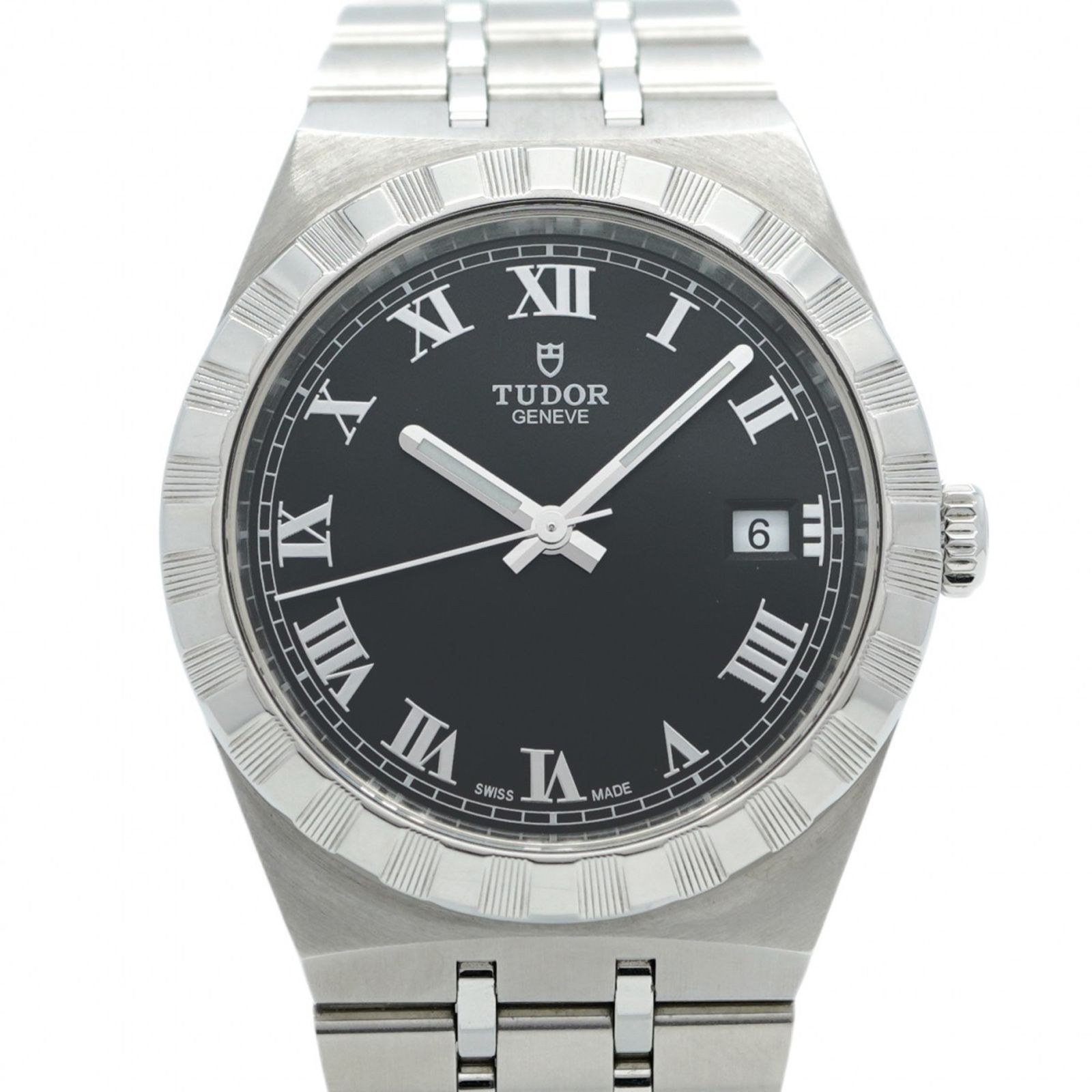 チュードル ロイヤル 28500 黒文字盤腕時計 メンズ