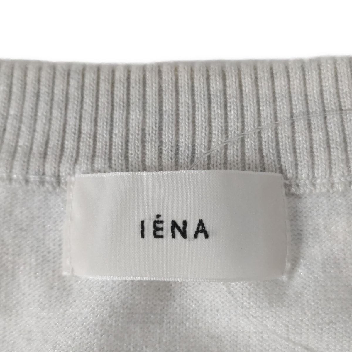 IENA - IENA(イエナ) カーディガン レディース - ライトグレー 半袖 IENA(イエナ) カーディガン レディース - ライトグレー 半袖