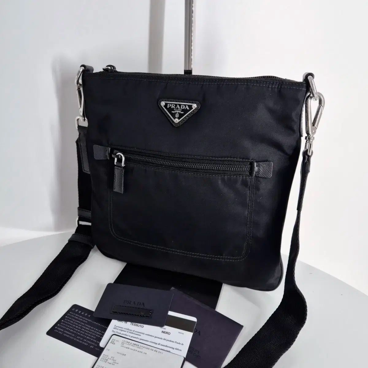 PRADA プラダ テスート ナイロン トライアングルロゴ クロスバッグ 1BH716