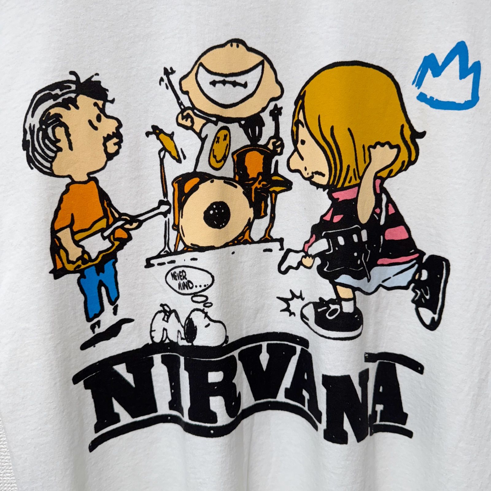 ニルヴァーナ スヌーピー Tシャツ Lサイズ ホワイト 00s 90s