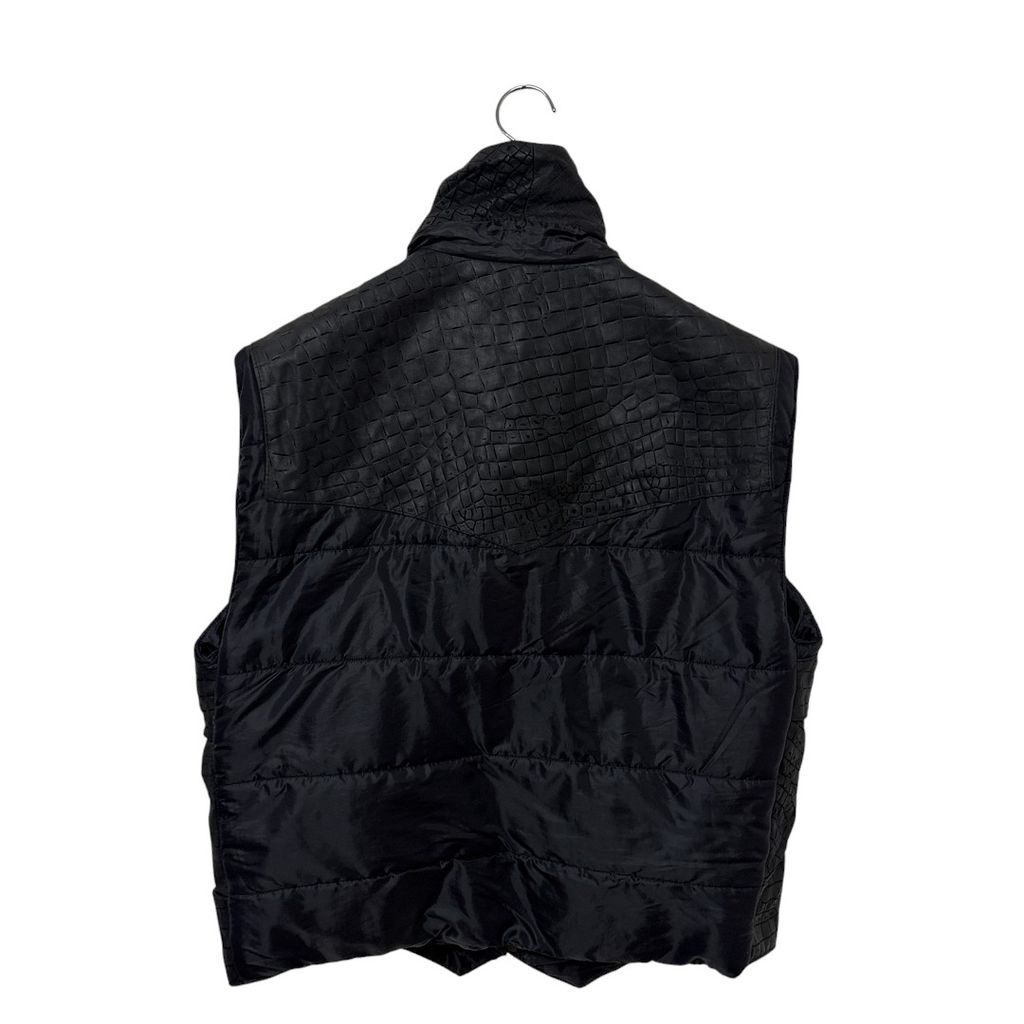 VERA PELLE イタリア製 本革 型押しレザーベスト S-3015