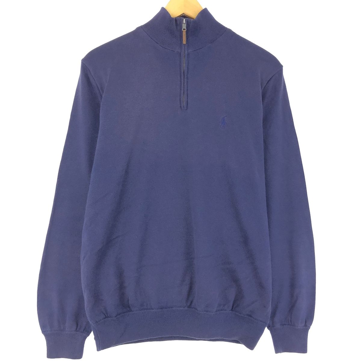 古着 ラルフローレン Ralph Lauren POLO GOLF ポロゴルフ ピマコットンニットハーフジップセーター メンズM/eaa426501