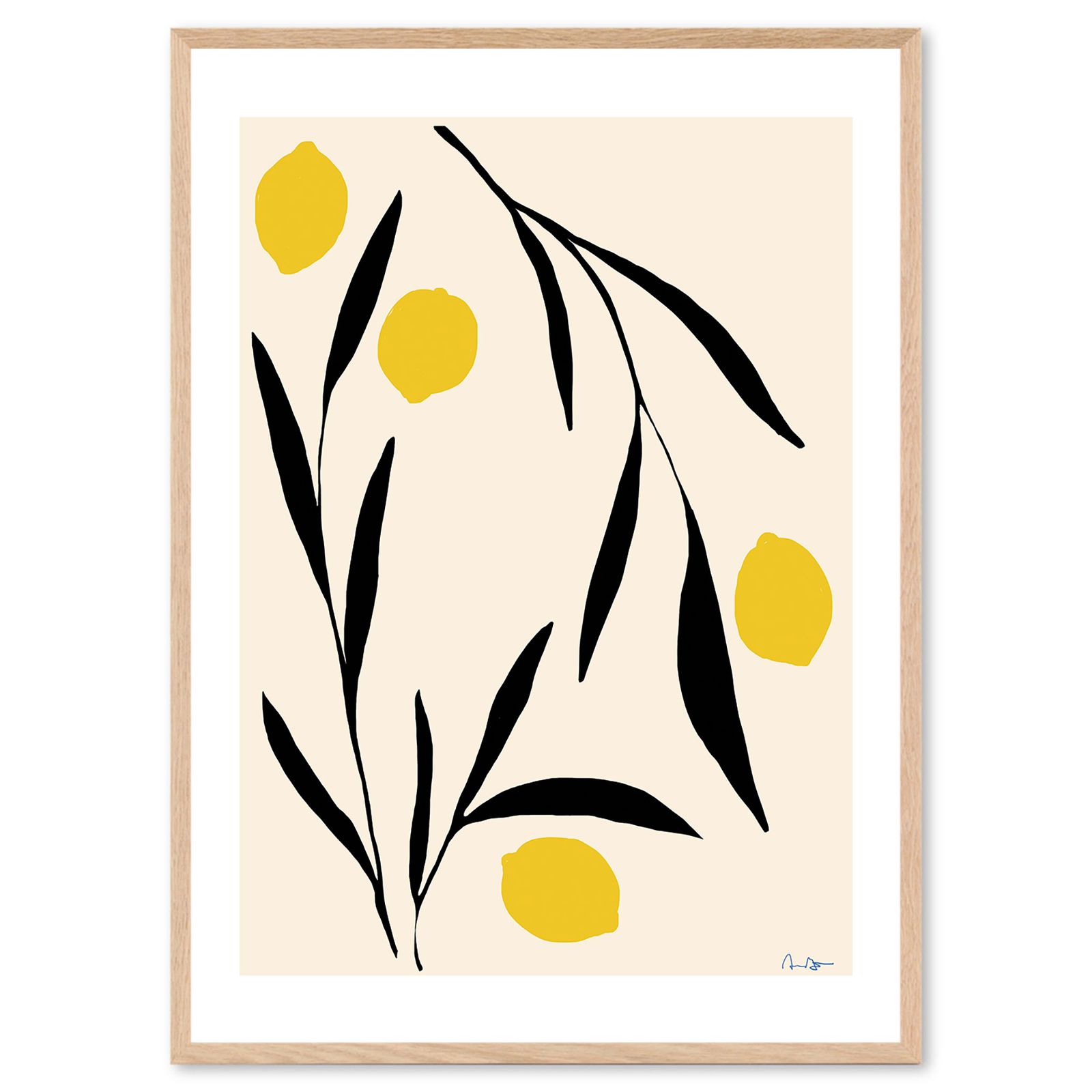 The Poster Club アートポスター 50×70cm Lemon ポスタークラブ 北欧雑貨 デンマーク製|124x10433-50x70
