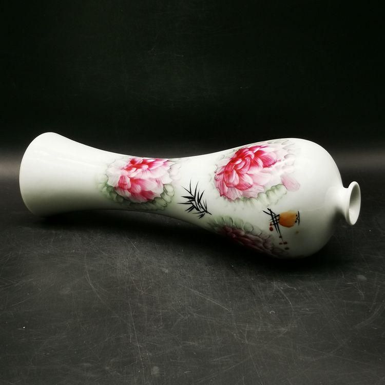 花鳥梅瓶 装飾品 花瓶 収集品 美品 景徳鎮 陶磁器 工芸品 美術品 置物 花鳥紋美人梅瓶 景徳鎮 陶磁器 装飾品 現代工芸品美術品 置物