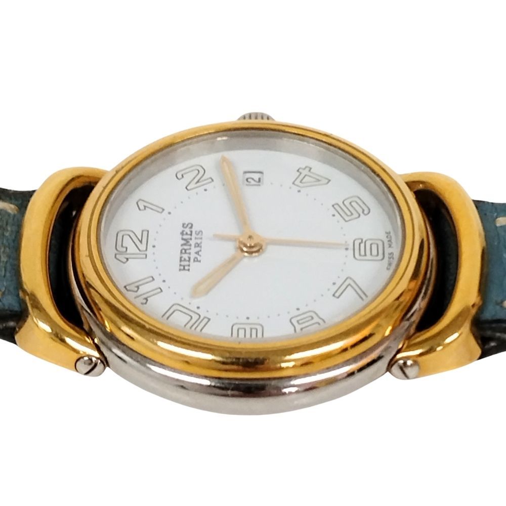 HERMES エルメス PU2.240 プルマン デイト クォーツ レディース 腕時計