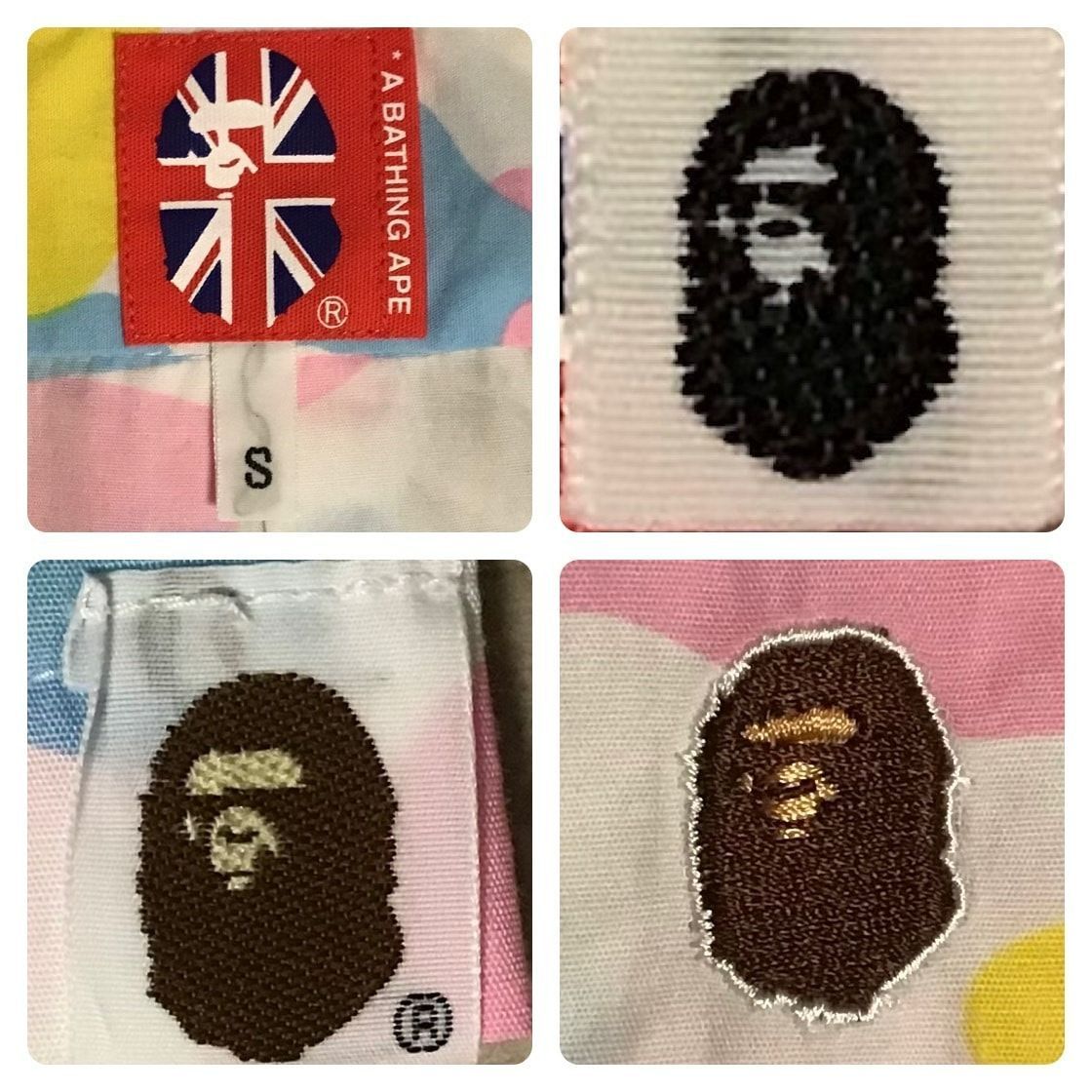 マルチカモ 半袖シャツ Sサイズ a bathing ape BAPE cotton candy camo