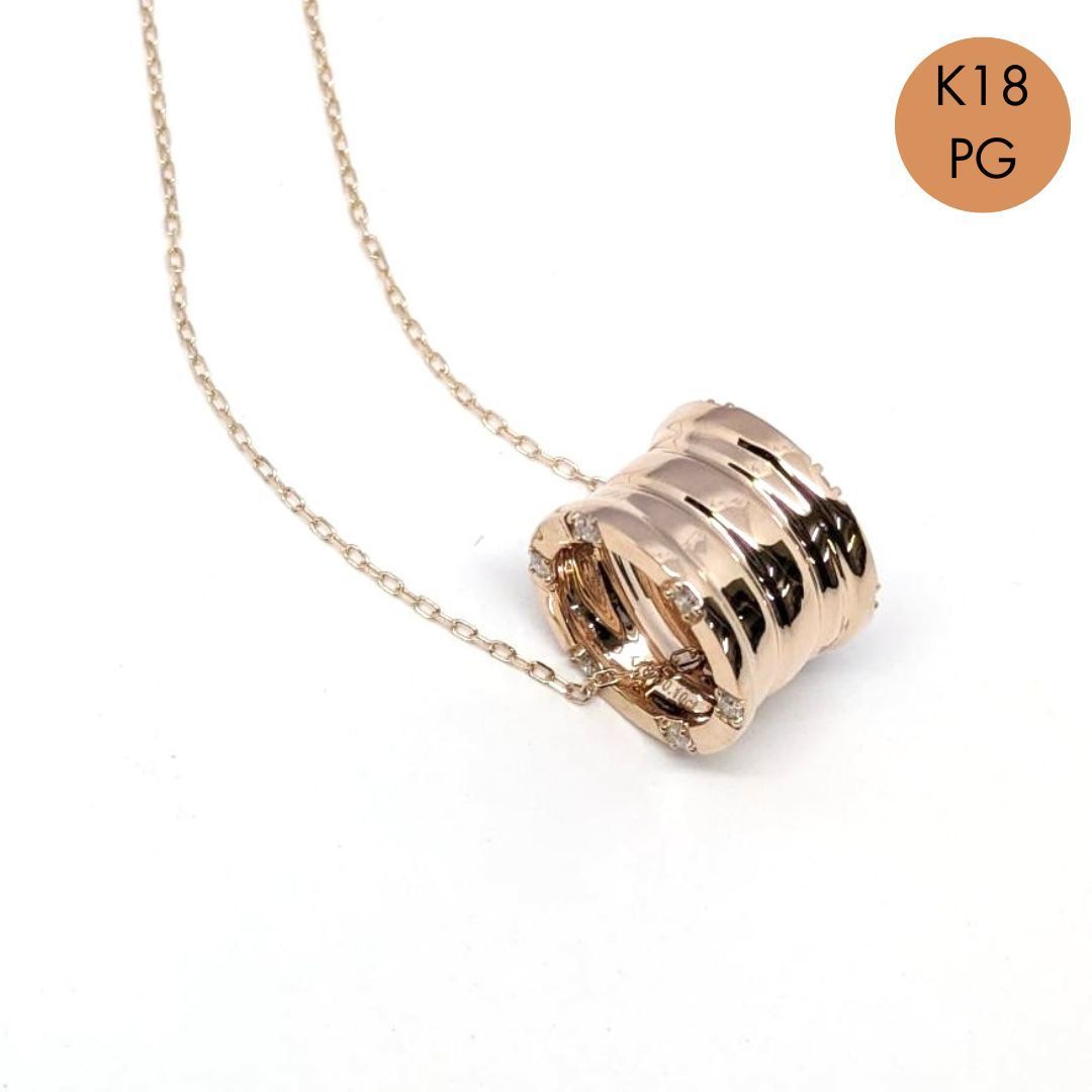 新品 ペンダントトップ 18金 ピンクゴールド ダイヤモンド 0.10