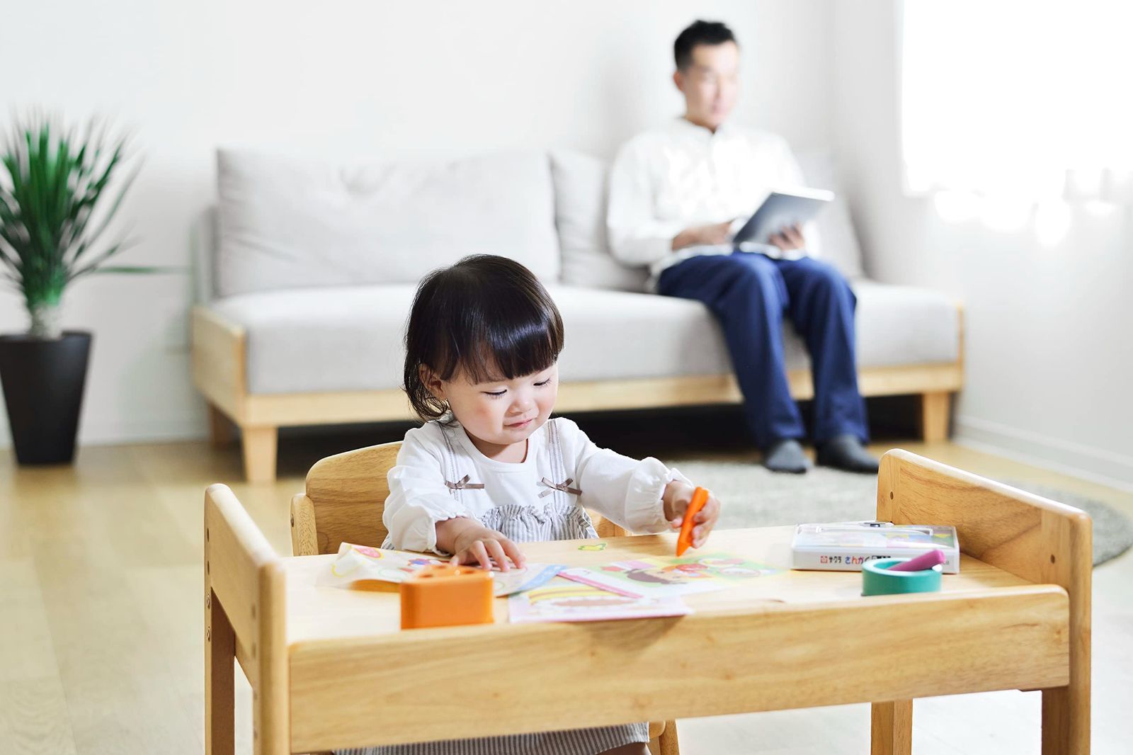 特価商品】大和屋 (yamatoya) キッズデスク & チェア セット Buono3  