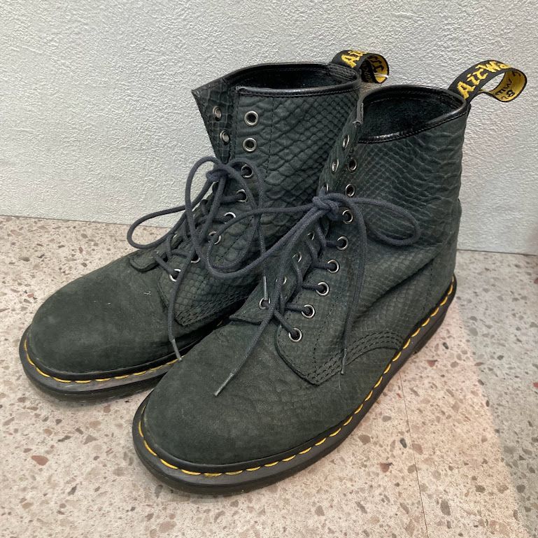 ◇ DR. MARTENS ドクターマーチン 1460 8ホールブーツ パイソン 型押し