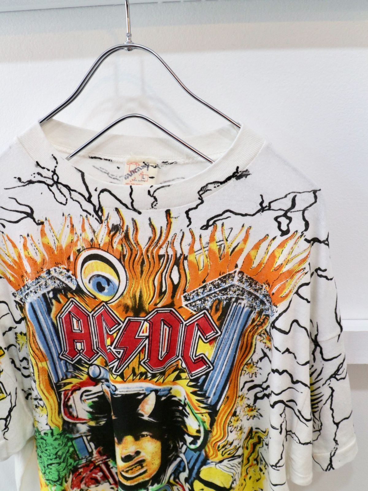 AC DC バンド T シャツ ロック ビンテージ 雰囲気抜群 - Tシャツ