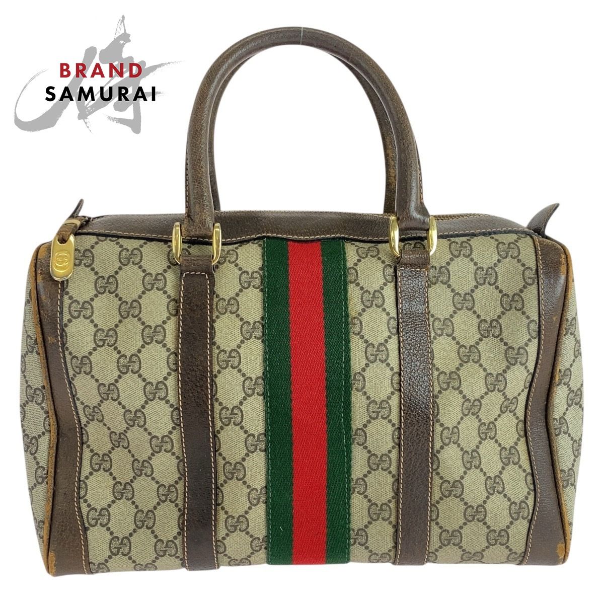 【VINTAGE】GUCCI GGマトラッセ ハンドバッグ GGマトラッセ ミニ トップハンドルバッグブラック レザー
