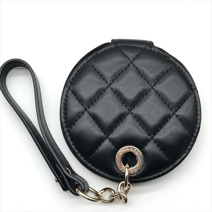超美品 CHANEL シャネル ココマーク マトラッセ ラムスキン