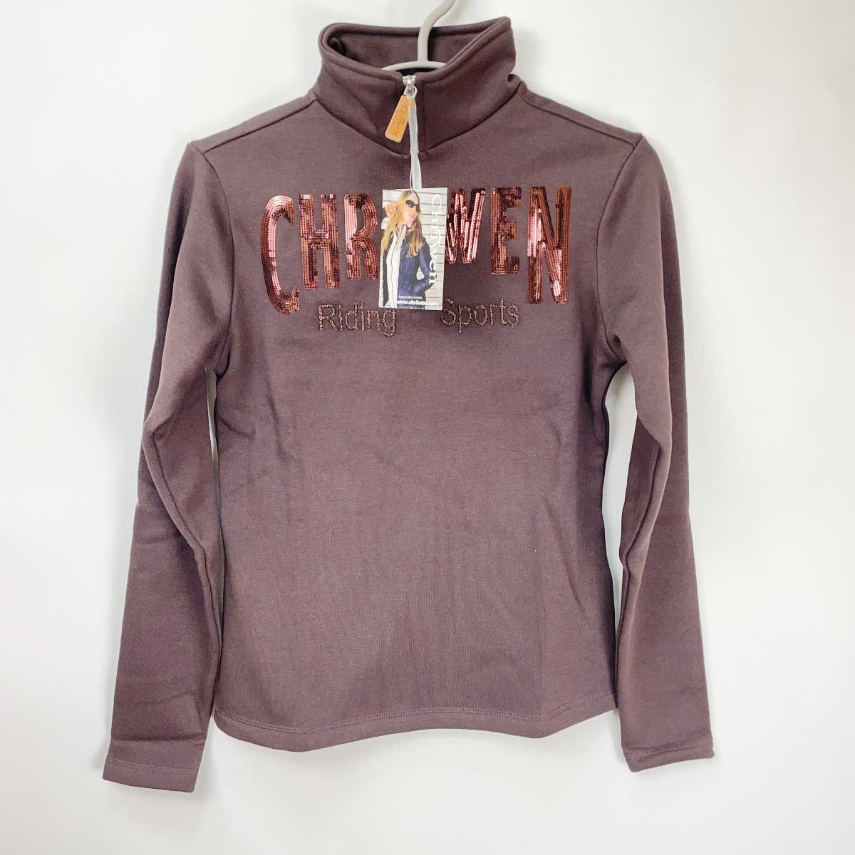 クリューベン Chriwen Kona ハーフジップ 長袖 フリース ライディング ジャケット M ブラウン CW-2223-10 レディース 乗馬 馬術