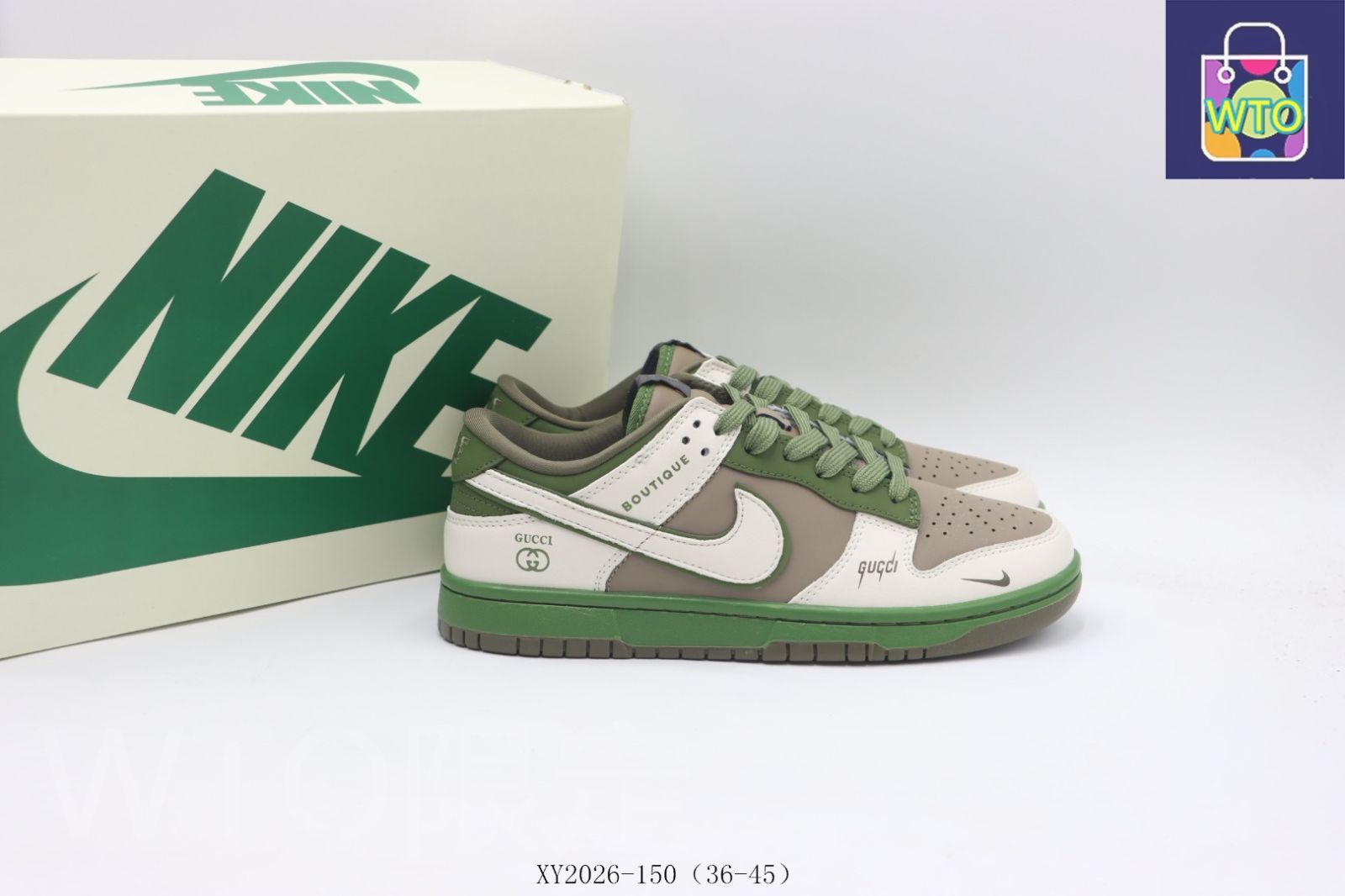 今日 Nike ナイキ スケートシューズ XY2026-150 ホワイトグリーンブラウン-WTO輸入2 STEELWINDOWSANDDOORS_COM