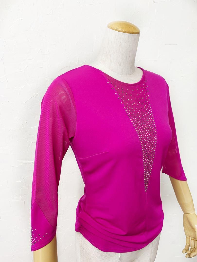 【パーティー】新品ラインストーン　チェリーピンク　セットアップツーピースｄ022 パーティー】新品ラインストーン 安い チェリーピンク セットアップ