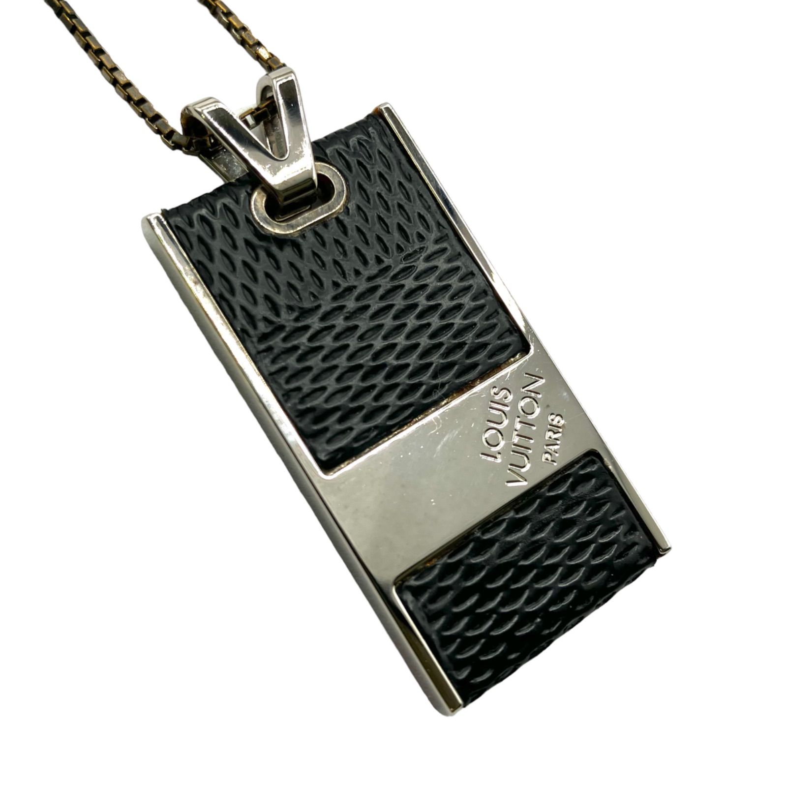 LOUIS VUITTON ネックレス パンダンティフ ダミエ グラフィット 美品きれいです⭐️LOUIS VUITTON】 ルイヴィトン ダミエ グラ