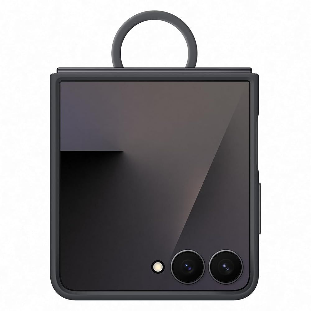Samsung Galaxy Z Flip7 Ring Case (Silicone)|ブラック|スマホケース|Samsung純正 海外純正品 | EF-PF766