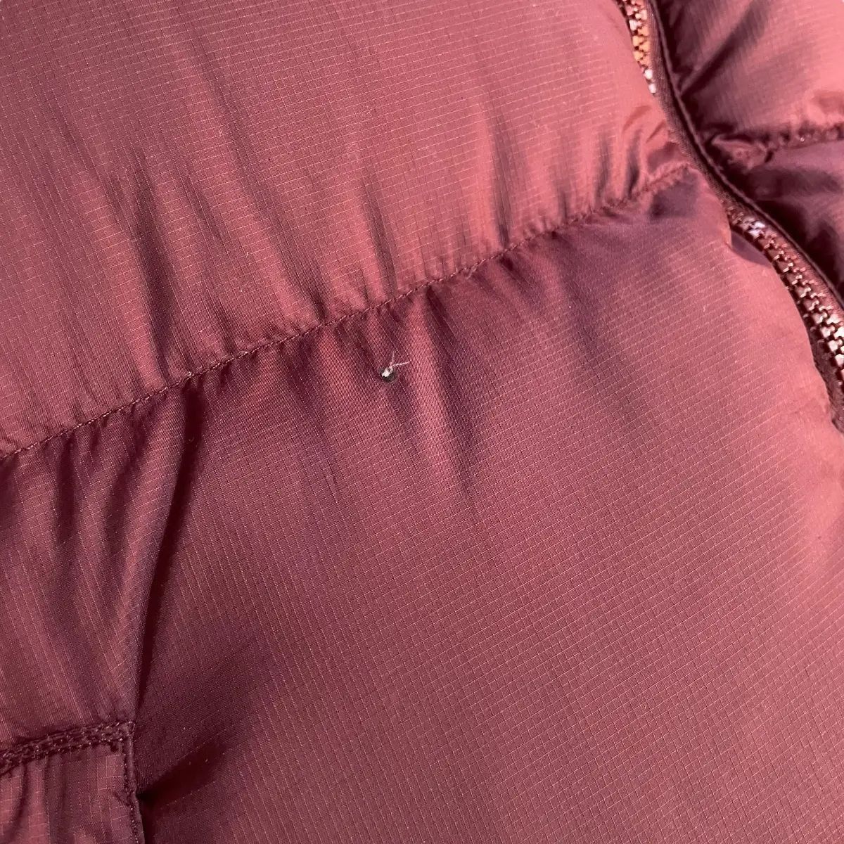 00s THE NORTH FACE ヌプシベスト ダウンベスト センターロゴ エンジ L 