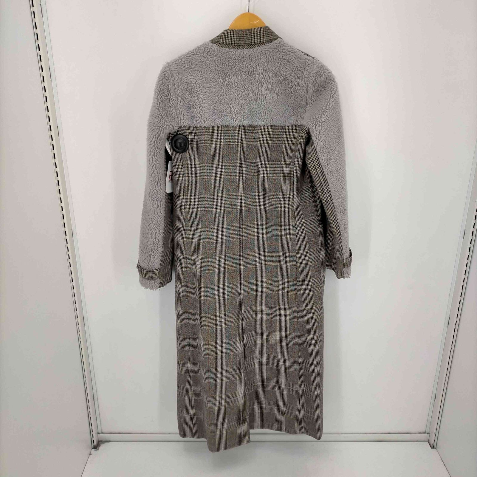 アメリ AMERI 18AW FUR LINE GLEN CHECK COAT レディース 表記無