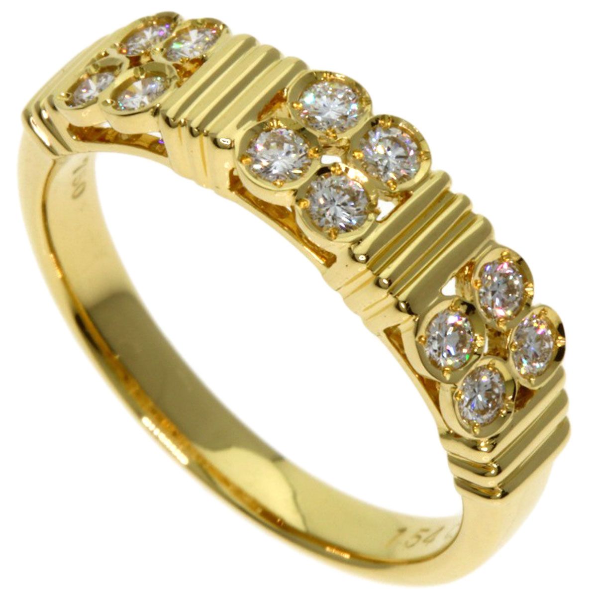 Dior ディオール 12P ダイヤモンド リング 指輪 K18YG レディース