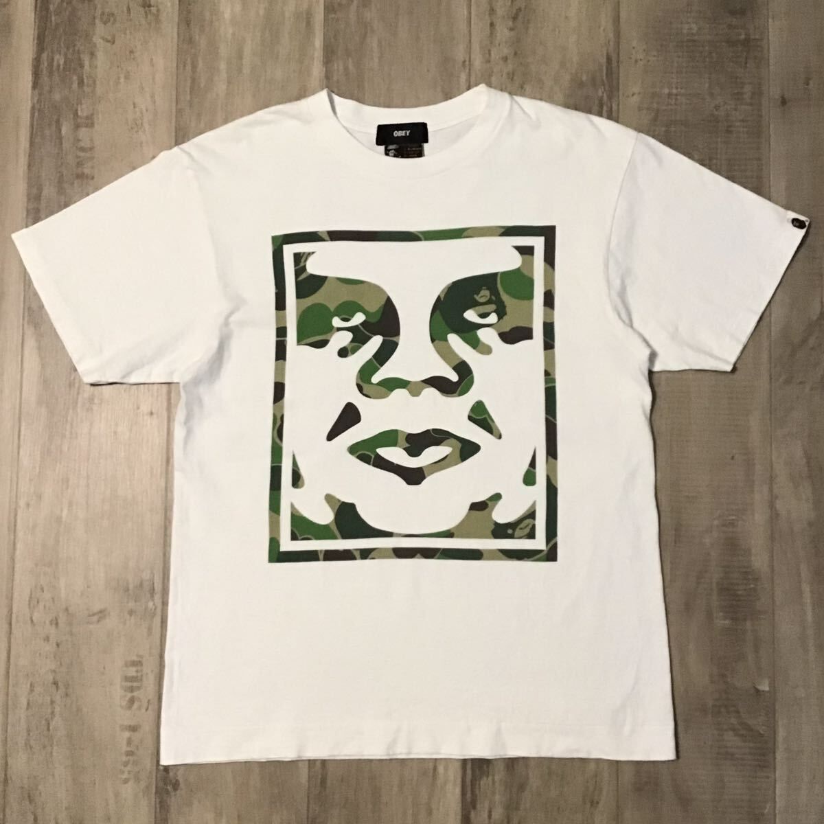 ☆激レア☆ OBEY × BAPE ABC camo LOGO Tシャツ Mサイズ a bathing ape 