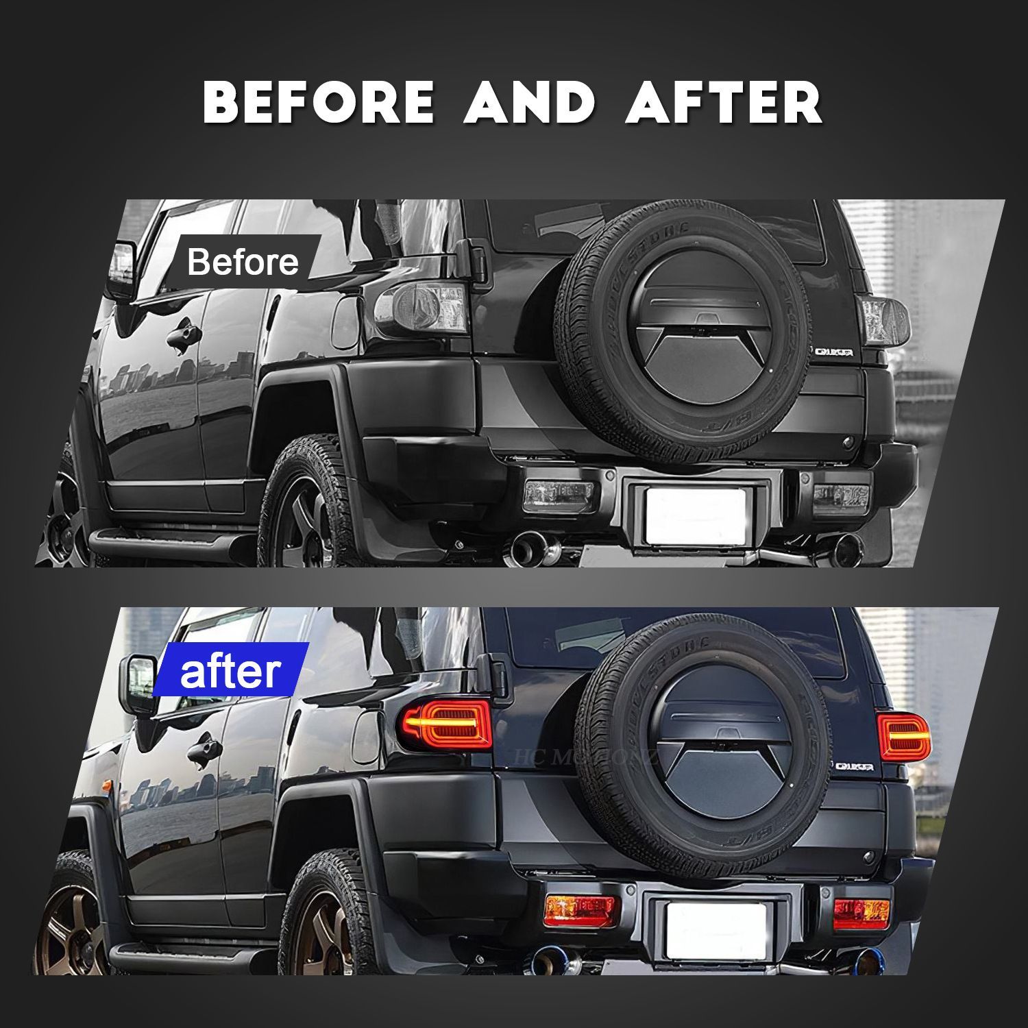 トヨタ FJクルーザー 07-20年モデル 用 LED流光転向尾灯ユニット