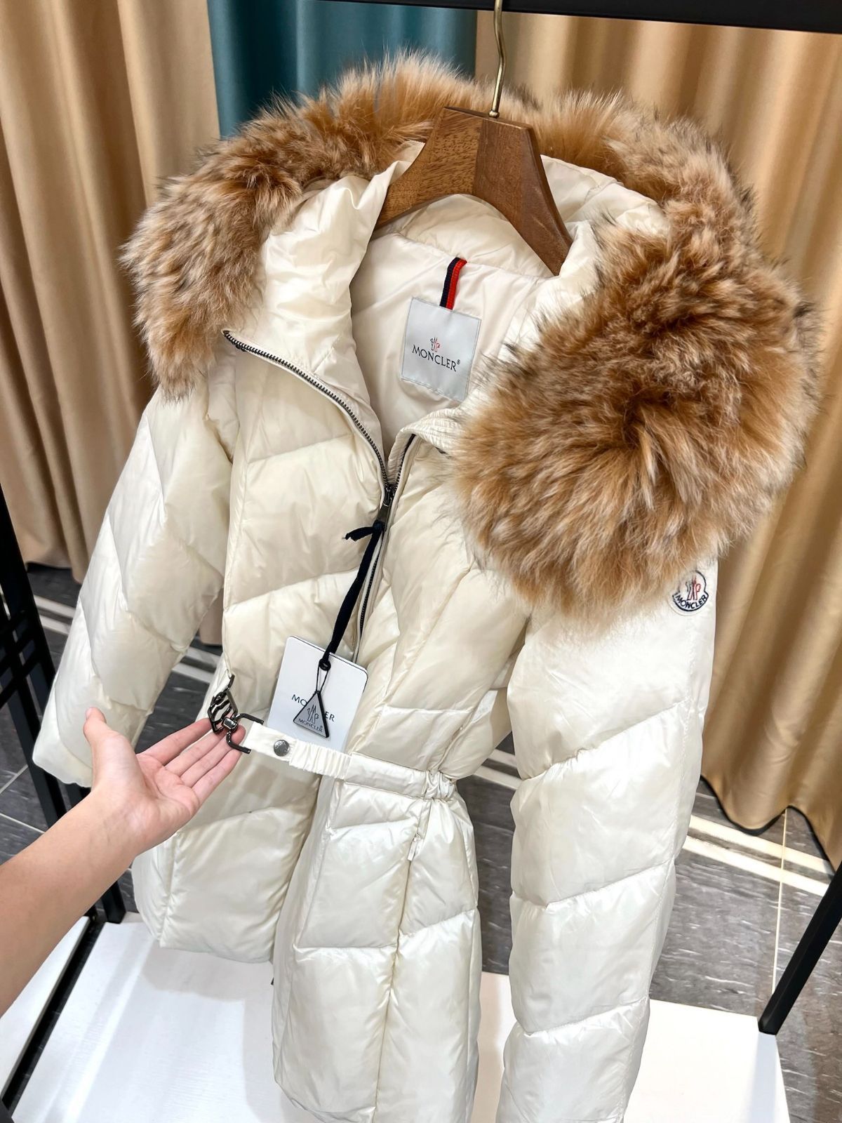 モンクレール】希少モデル 白 ライダースジャケット MONCLER