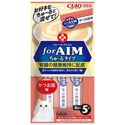 同梱不可 48個セット いなばペットフード CIAOforAIMちゅ～るかつお節味8g×5本