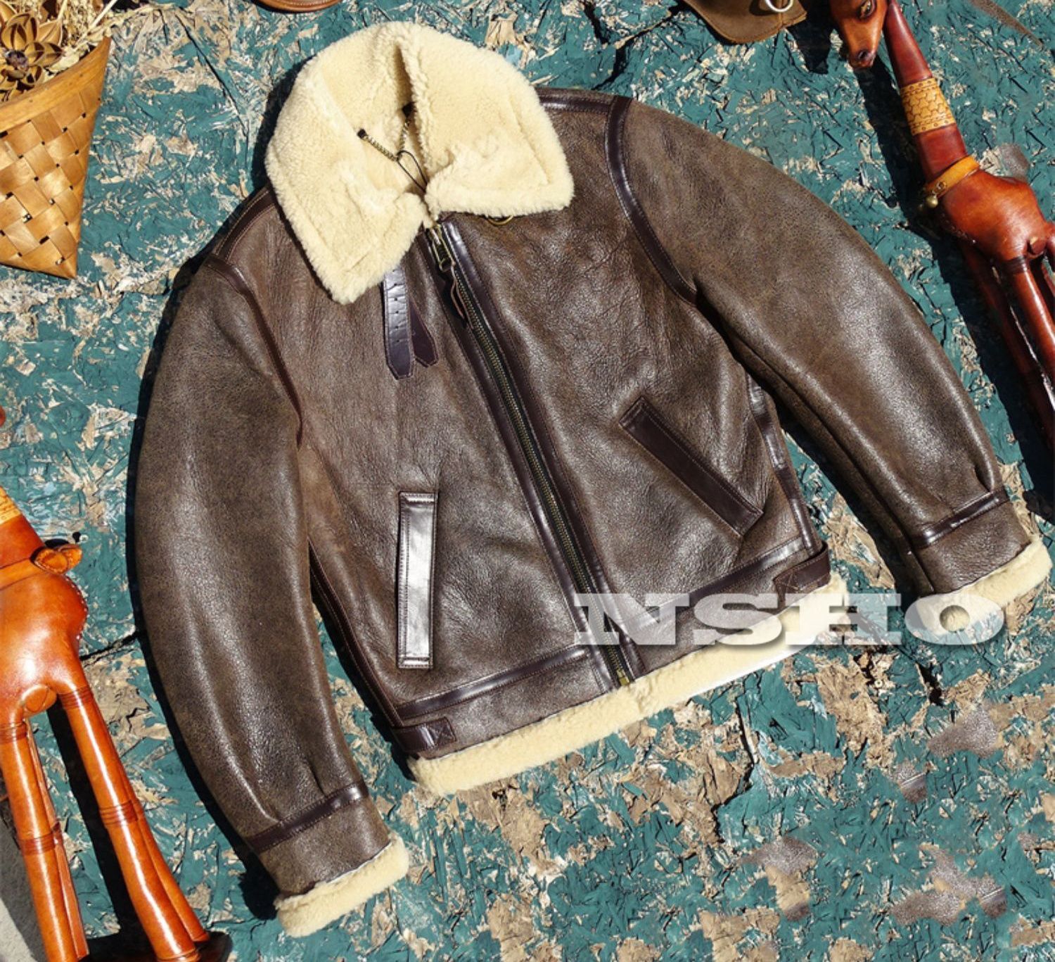 シープスキン 復刻30 s USAF TYPE B-3 ムートン フライトジャケット ボマー ボンバー ラム メンズ 革ジャン 羊革