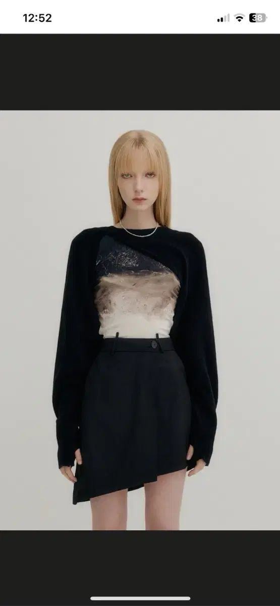 YUSE CASHMERE SIGNATURE UNBALANCE BOLERO