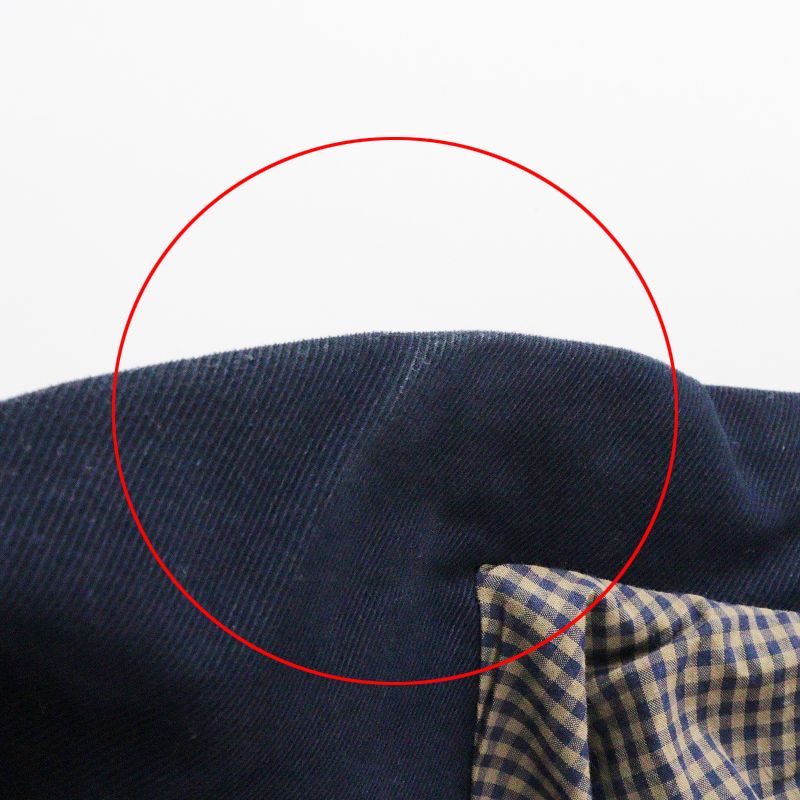 アプントビー apuntob コットン ノーカラーコート XS/ネイビー  