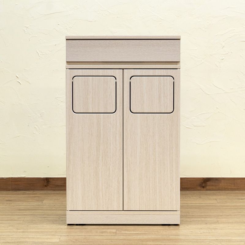 フラップ式ダストボックス 2分別 引出し付 ゴミ箱 キャビネット - メルカリ
