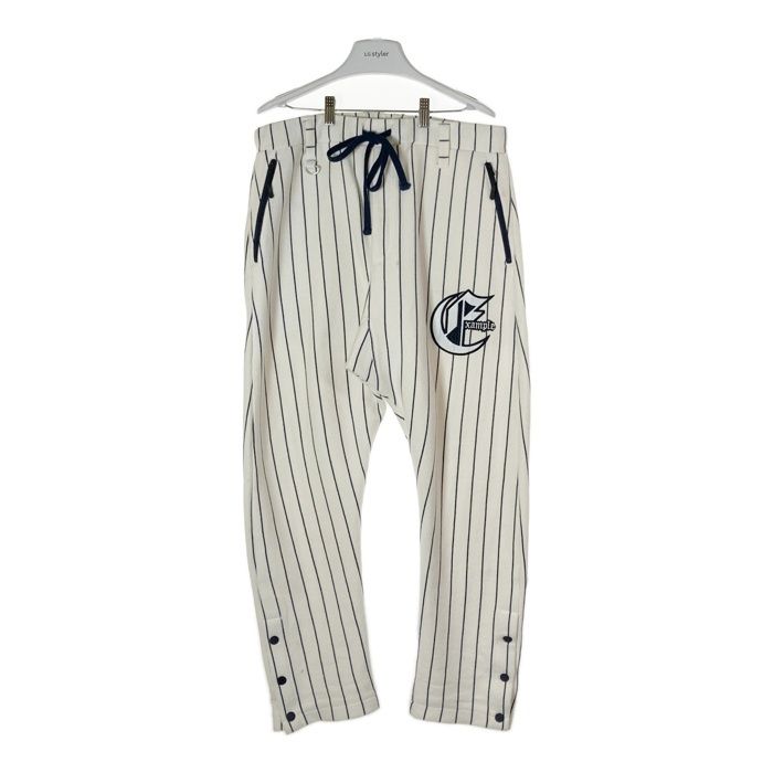 EXAMPLE エグザンプル STRIPE SWEAT SARUEL PANTS サルエルシルエットパンツ ホワイト sizeXL