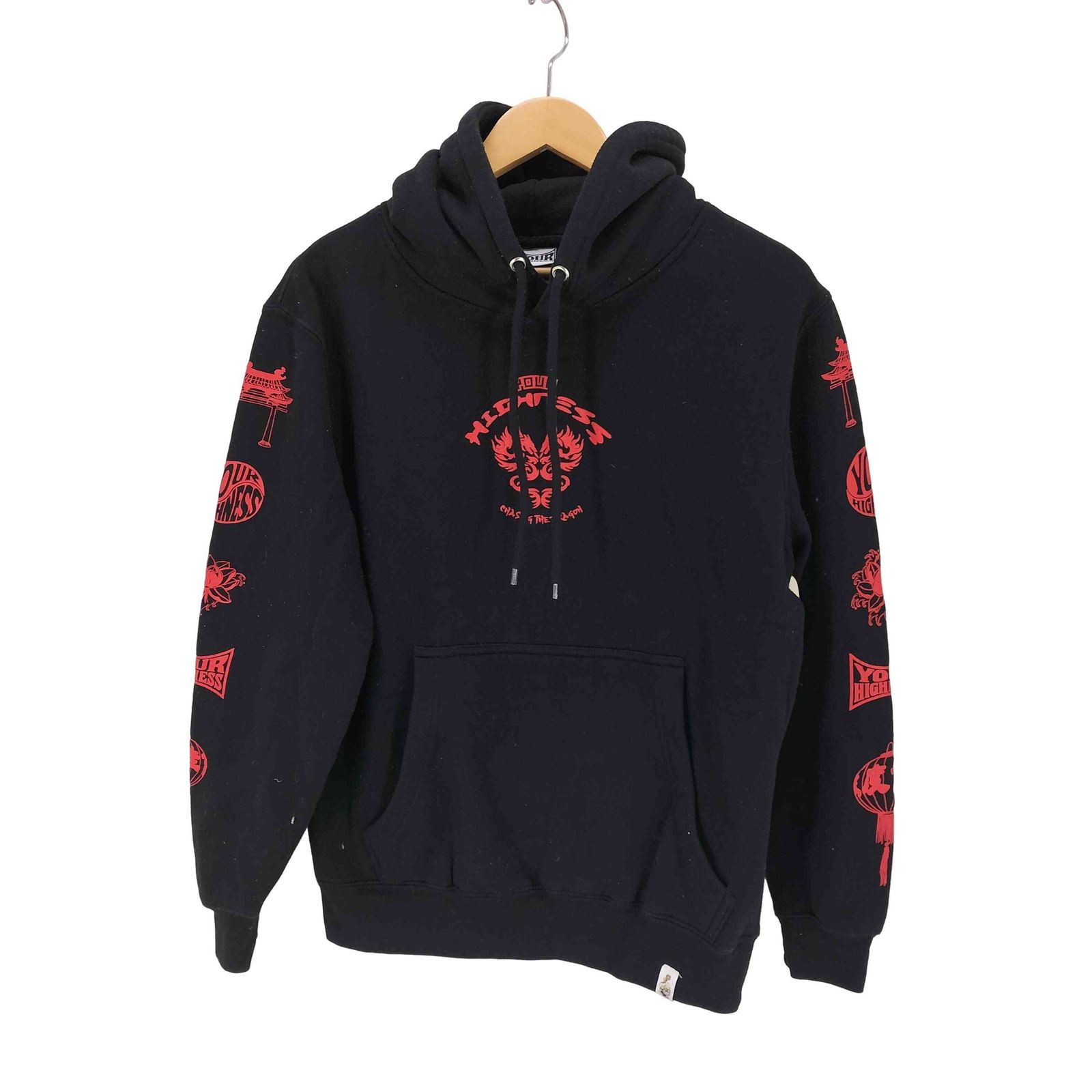 ユーズドフルギ USED古着 {{your highness}} プリントデザインパーカー メンズ import：S 